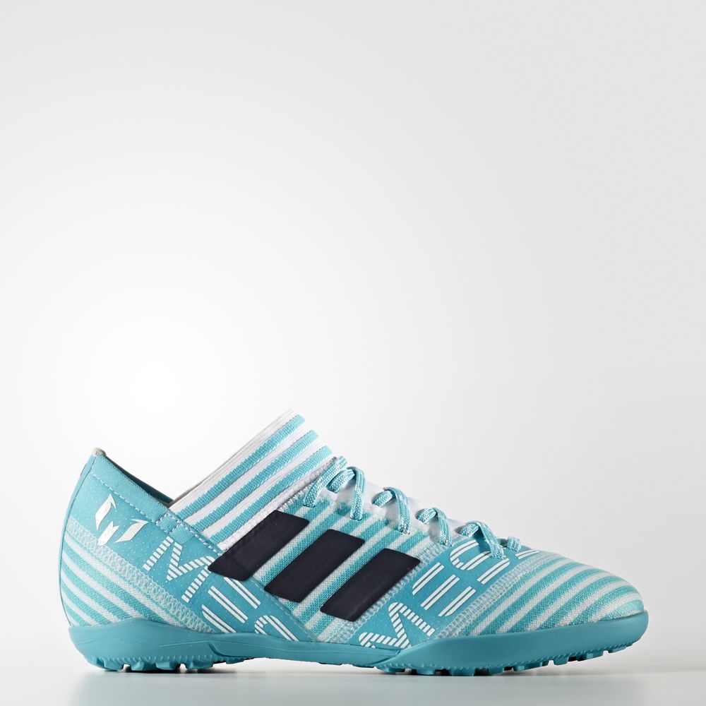 Adidas Nemeziz Messi Tango 17.3 Turf - ποδοσφαιρικα παπουτσια για αγορια - Τυρκουάζ/Ασπρα/Μπλε,Μέγεθ